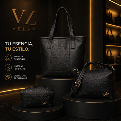 Trio de Carteras Estilo Vélez l Elegancia y espacio para tu día a día